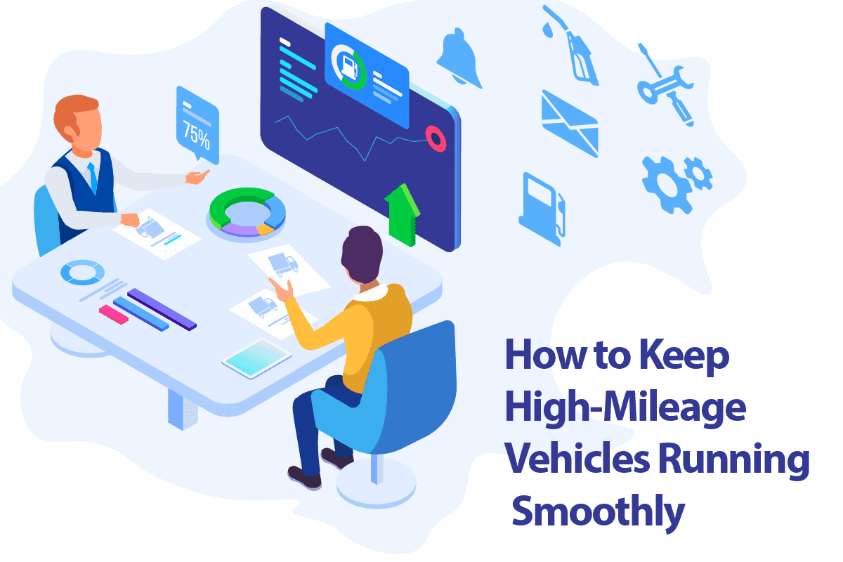 How to keep high-mileage vehicles running smoothly, shown with a fleet maintenance dashboard