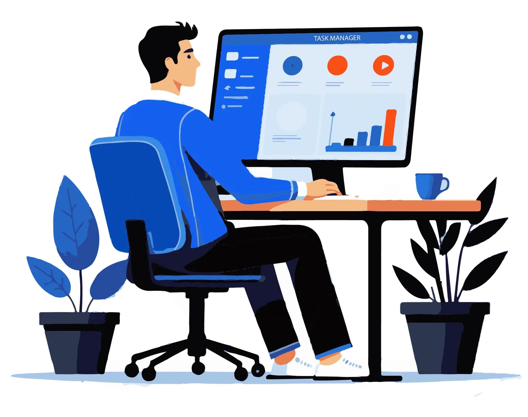 Operations manager assigning and tracking field jobs in the Task Manager